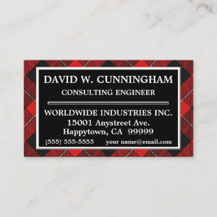 Scottish Clan Cunningham Tartan Plaid Business Card