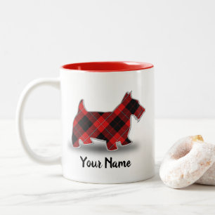 Scottish Clan Cunningham Tartan Scottish Terrier Two-Tone Coffee Mug