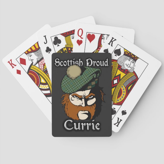 Scottish Clan Currie Tartan Clansman Playing Cards (Back)