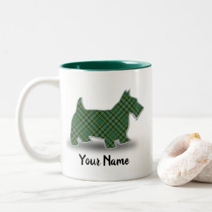 Scottish Clan Currie Tartan Scottish Terrier Two-Tone Coffee Mug
