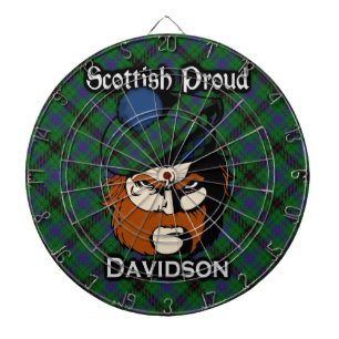 Scottish Clan Davidson Tartan Dartboard