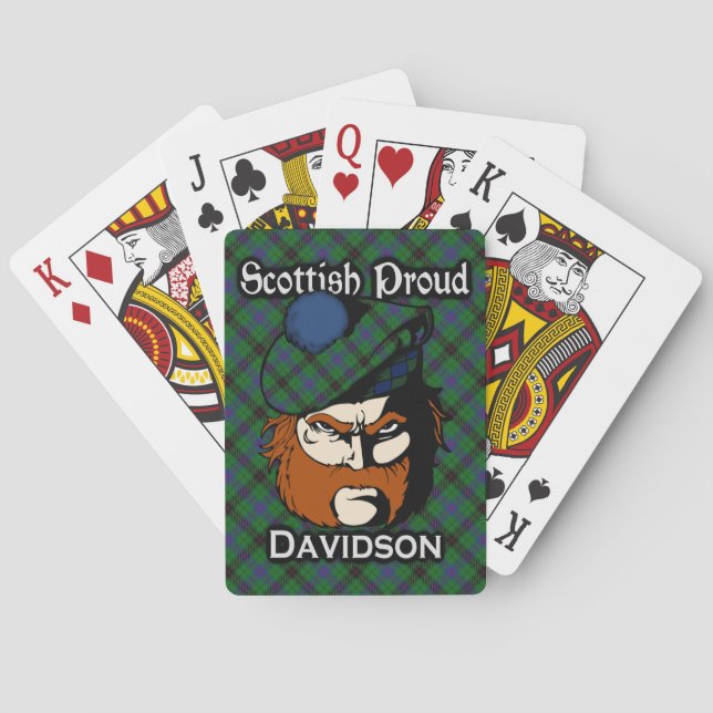 Scottish Clan Davidson Tartan Deck Playing Cards (Back)