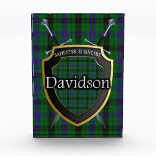 Scottish Clan Davidson Tartan Photo Block