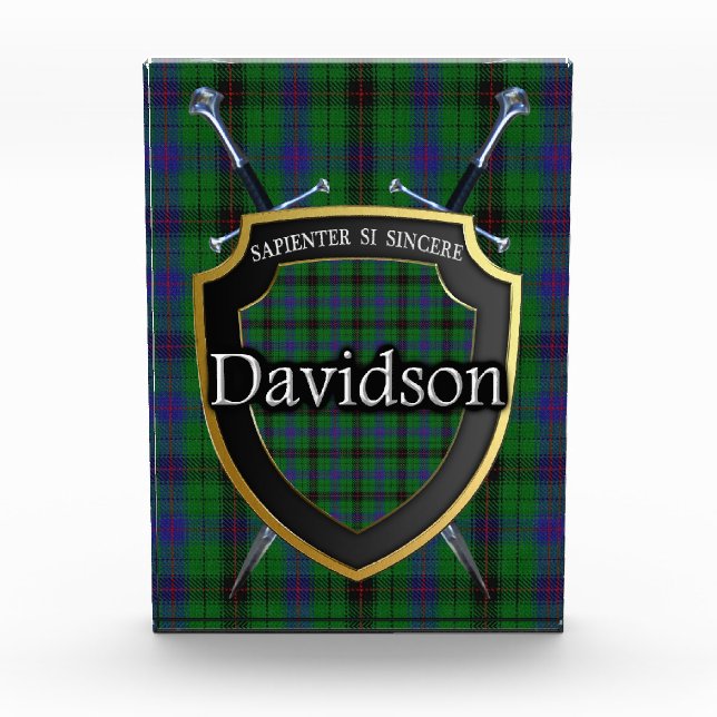 Scottish Clan Davidson Tartan Photo Block (Front)