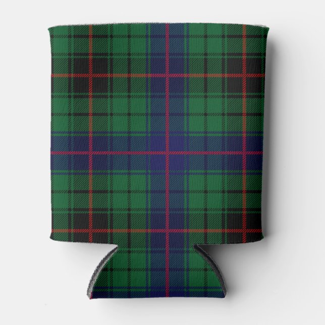 Scottish Clan Davidson Tartan Plaid Can Cooler (Front)
