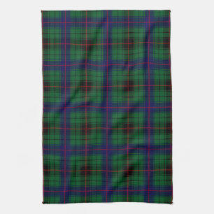 Scottish Clan Davidson Tartan Plaid Tea Towel