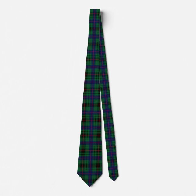 Scottish Clan Davidson Tartan Plaid Tie (Front)