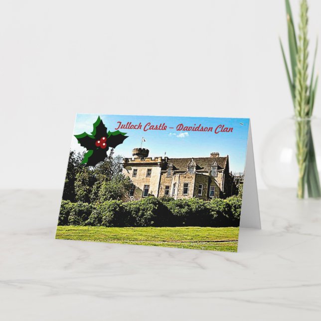 Scottish Clan Davidson's Tulloch Castle Christmas Holiday Card (Front)