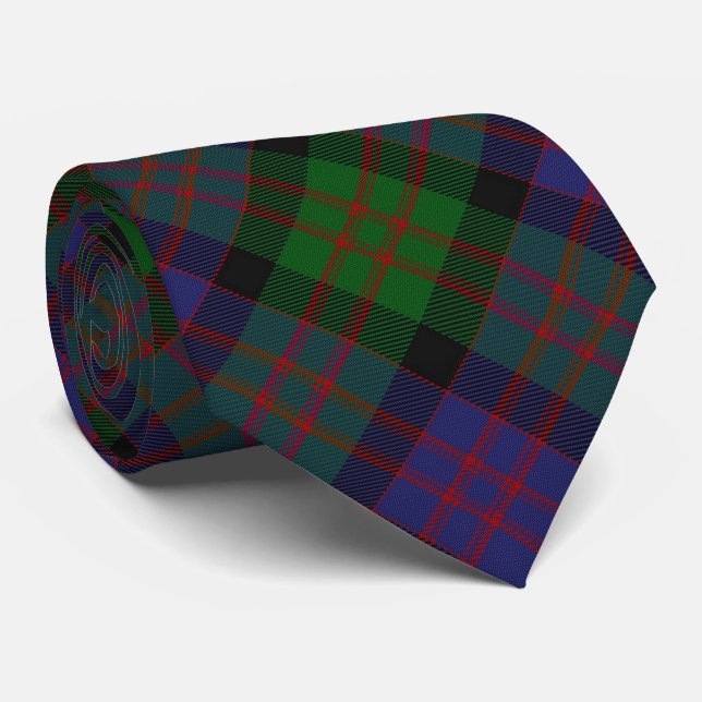 Scottish Clan Donald D Monogram Tartan Tie (Rolled)