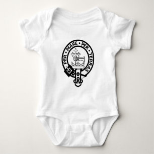 Scottish Clan Donald Tartan and Crest Baby Bodysuit