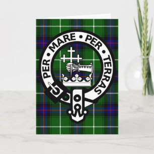 Scottish Clan Donald Tartan and Crest Card