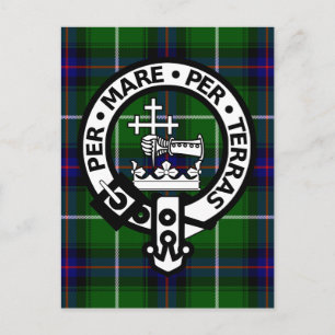 Scottish Clan Donald Tartan and Crest Postcard