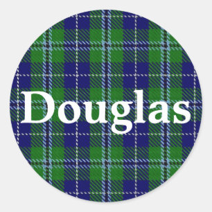 Scottish Clan Douglas Tartan Plaid Classic Round Sticker