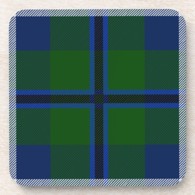 Scottish Clan Douglas Tartan Plaid Coaster (Front)