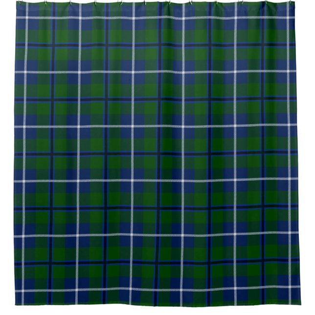 Scottish Clan Douglas Tartan Plaid Shower Curtain (Front)