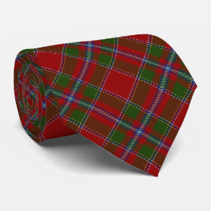 Scottish Clan Drummond Letter D Monogram Tartan Tie