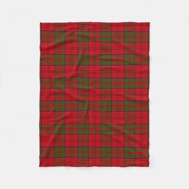 Scottish Clan Drummond Tartan Plaid Fleece Blanket (Front)