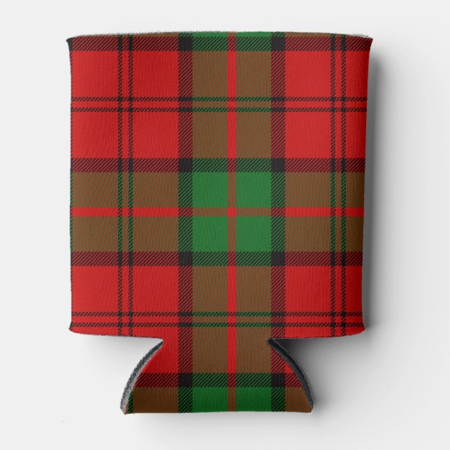 Scottish Clan Dunbar Tartan Plaid Can Cooler (Front)
