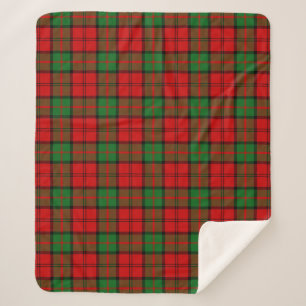 Scottish Clan Dunbar Tartan Plaid Sherpa Blanket