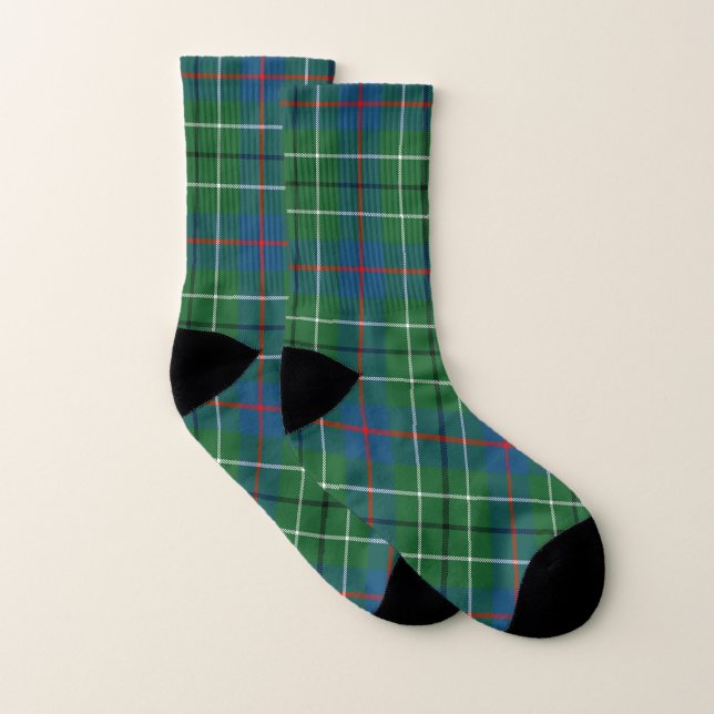 Scottish Clan Duncan Ancient Tartan Plaid Socks (Pair)