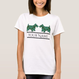 Scottish Clan Duncan Tartan Scottie Dogs T-Shirt