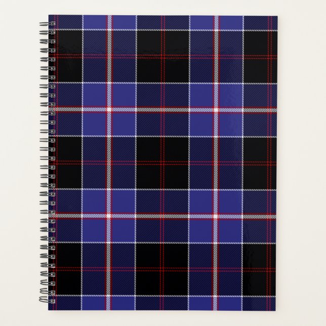 Scottish Clan Dunlap Tartan Plaid Planner (Front)