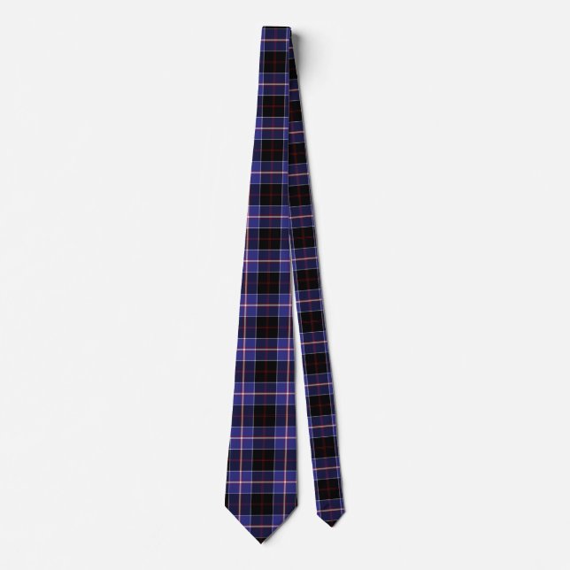Scottish Clan Dunlap Tartan Plaid Tie (Front)