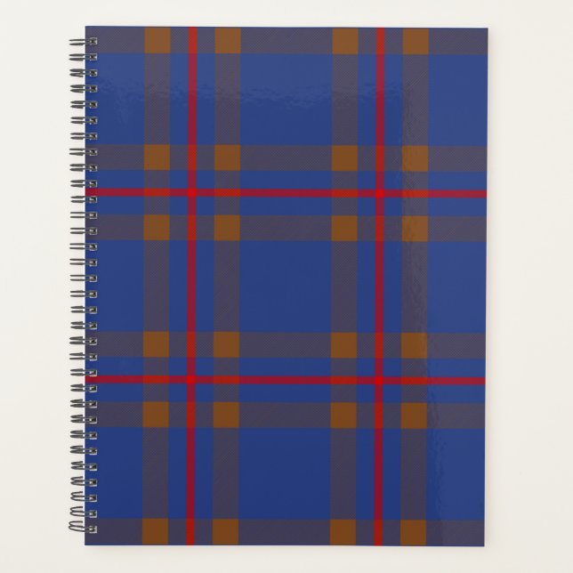 Scottish Clan Elliot Tartan Plaid Planner (Front)