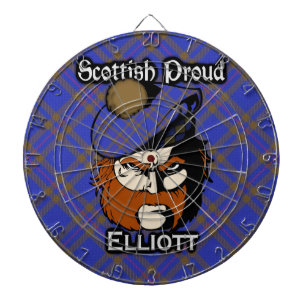 Scottish Clan Elliott Tartan Dartboard