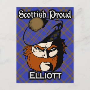 Scottish Clan Elliott Tartan Postcard