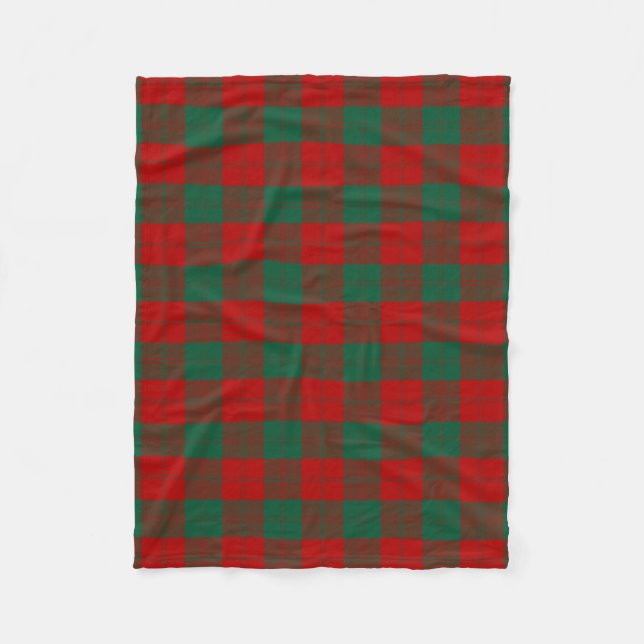 Scottish Clan Erskine Tartan Plaid Fleece Blanket (Front)
