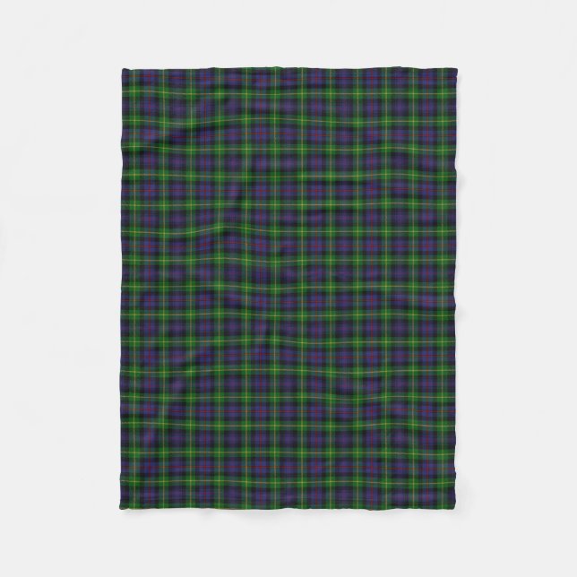 Scottish Clan Farquharson Classic Tartan Fleece Blanket (Front)