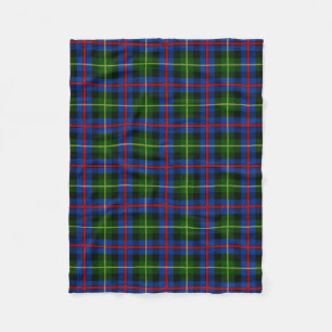 Scottish Clan Farquharson Tartan Plaid Fleece Blanket