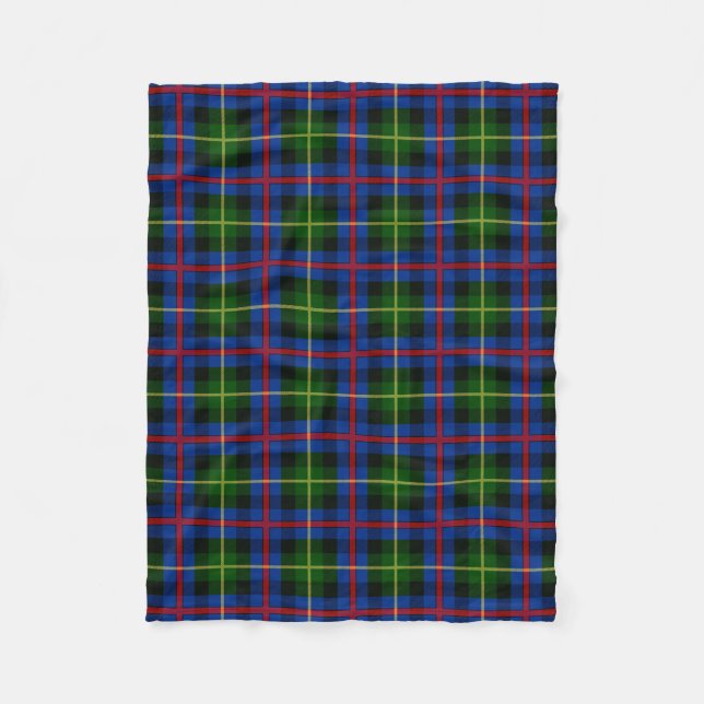 Scottish Clan Farquharson Tartan Plaid Fleece Blanket (Front)