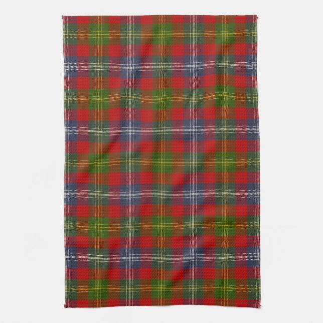 Scottish Clan Forrester Tartan Plaid Tea Towel (Vertical)