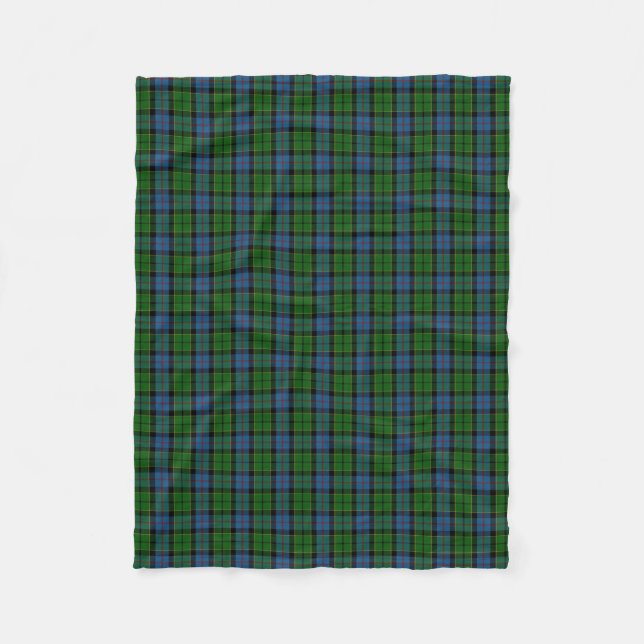 Scottish Clan Forsyth Forsythe Classic Tartan Fleece Blanket (Front)