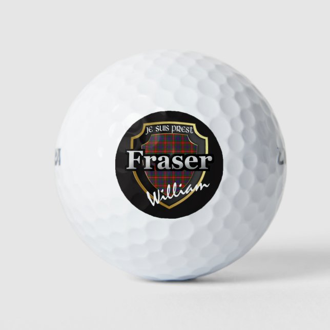 Scottish Clan Fraser of Lovat Personalise Name Golf Balls (Front)