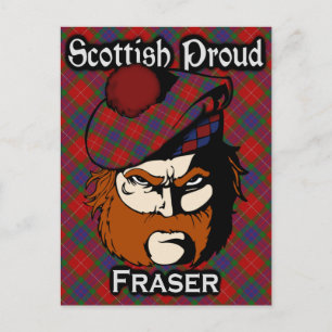 Scottish Clan Fraser Tartan Postcard