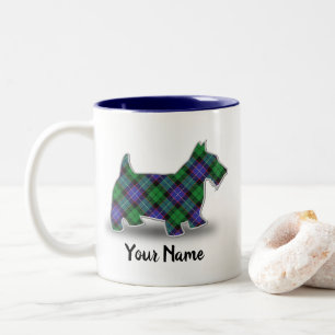 Scottish Clan Galbraith Tartan Scottish Terrier Two-Tone Coffee Mug