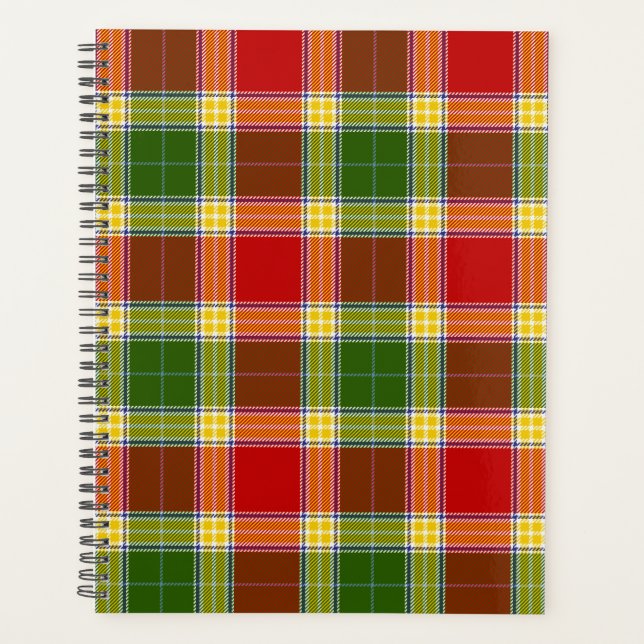 Scottish Clan Gibson Tartan Plaid Planner (Front)