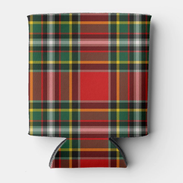 Scottish Clan Gillespie Tartan Plaid Can Cooler (Front)