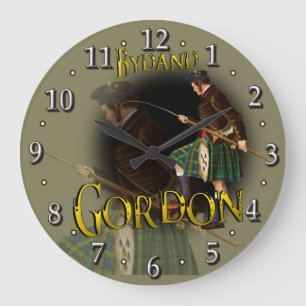 Scottish Clan Gordon Tartan Large Clock
