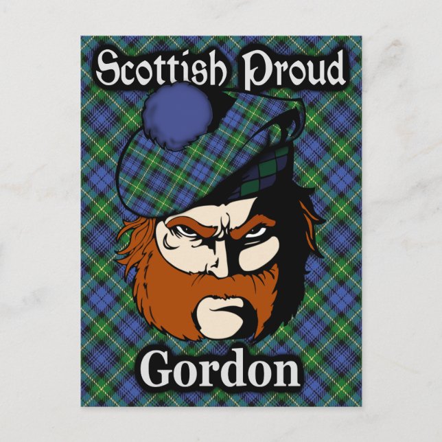 Scottish Clan Gordon Tartan Postcard (Front)