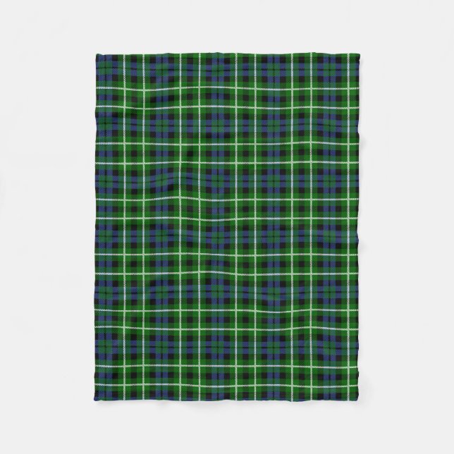 Scottish Clan Graham Tartan Plaid Fleece Blanket (Front)