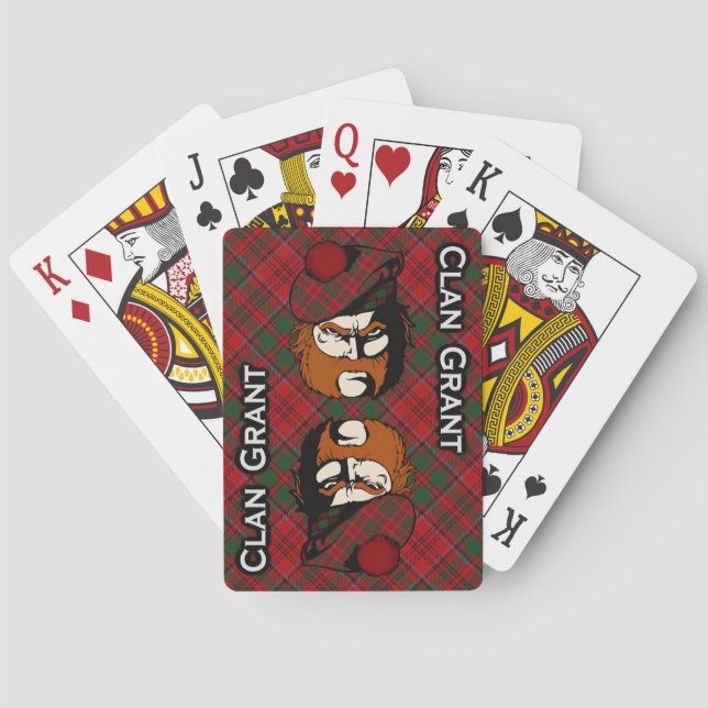 Scottish Clan Grant Tartan Deck Playing Cards (Back)