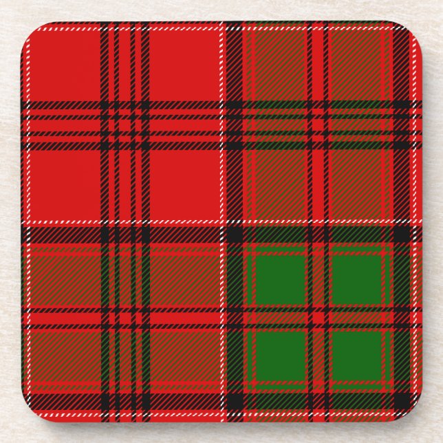 Scottish Clan Grant Tartan Plaid Coaster (Front)