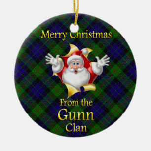 Scottish Clan Gunn Christmas Ornament