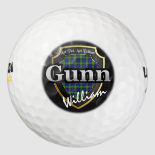 Scottish Clan Gunn Personalise Your Name Golf Balls