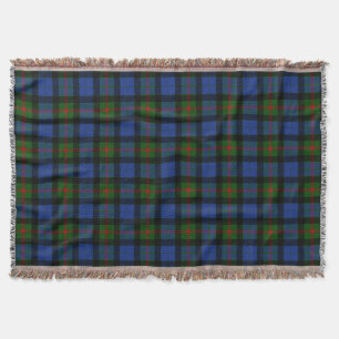 Scottish Clan Gunn Tartan Plaid Throw Blanket