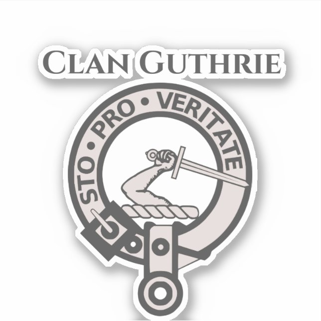 Scottish Clan Guthrie Crest Badge Sticker (Front)